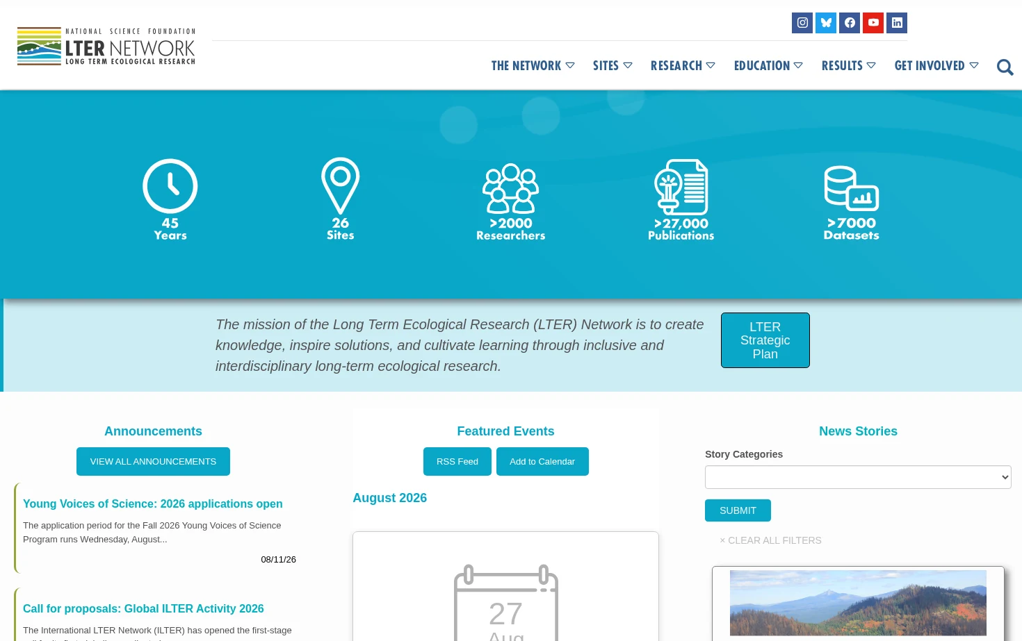 LTER Network 页面快照